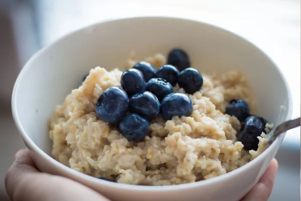 desayuno avena arandanos